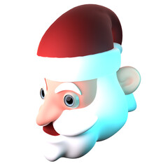 santa claus with a smile transparant background