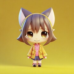 anime character app icon or profile character, concept , gamer