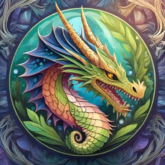 a highly detailed dragon app icon 92984 vector for app item or icon detailed but simple front facing