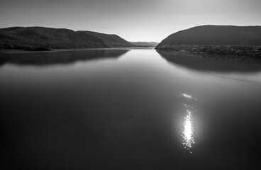 Aerial view of the Hudson River - Hudson Highlands, New York 