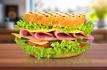 Photo of fresh tasty cheese burger