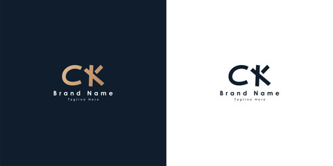 CK Logo design in Chinese letters - obrazy, fototapety, plakaty