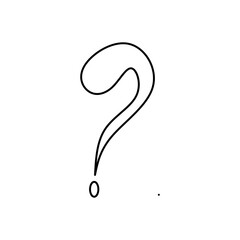 Naklejka premium Question Mark Doodles