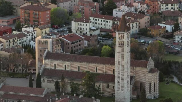 Aerial View of San Zeno Cathedral - Verona - Not Graded