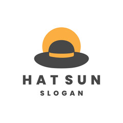 hat sun logo design vector graphic idea creative