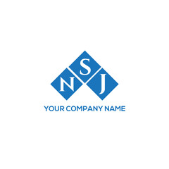 SNJ letter logo design on white background. SNJ creative initials letter logo concept. SNJ letter design.
