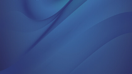 Modern wave curve abstract presentation background. Blue abstract background design with wavy line. Premium stripe texture for banner, business backdrop. Navy Blue vector template. - obrazy, fototapety, plakaty