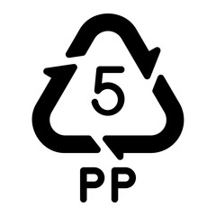 Polystyrene glyph icon