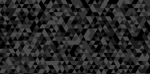 Abstract black and gray chain rough backdrop triangle background. Abstract geometric pattern gray and black Low Polygon Mosaic triangle Background, business and corporate background.