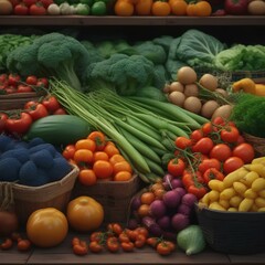 fresh vegetables on market ,vegetables and fruits ,vegetables on stall 