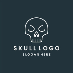 skull logo design vector graphic idea creative