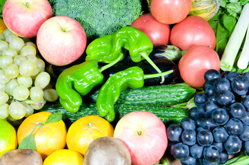 Vegetables and fruits Healthy organic food