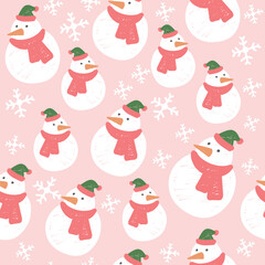 cute snowman pattern. can be used for background. fits the Christmas theme