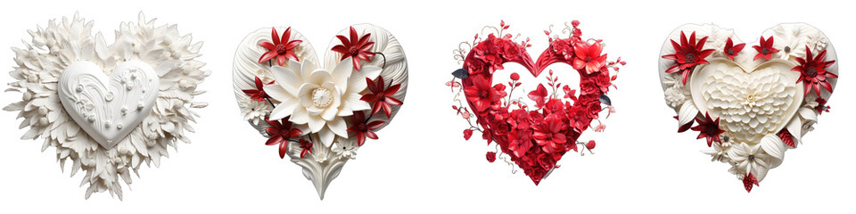 Love themed Wall Art Hyperrealistic Highly Detailed Isolated On Transparent Background Png File