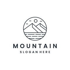 mountain logo design vector graphic idea creative