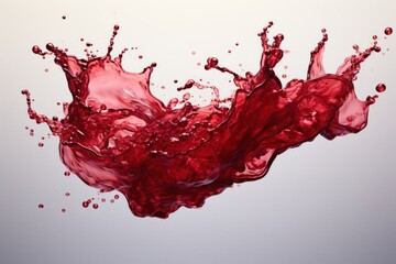 Red Wine Liquid Splashing in the Air Generative AI