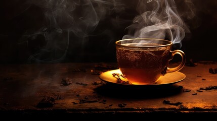 healthy brown tea drink rich illustration aroma food, coffee table, leaf health healthy brown tea drink rich - obrazy, fototapety, plakaty