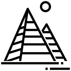 pyramid outline style icon