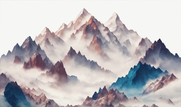 Mountains With No Background 