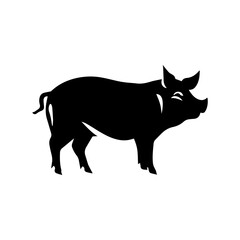 silhouette of a pig