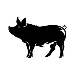 silhouette of a pig