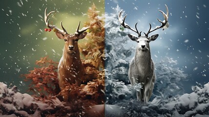 Animals adapting to different seasons