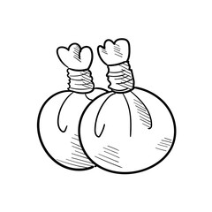 Hand Drawn Spa and Massage Doodle Set