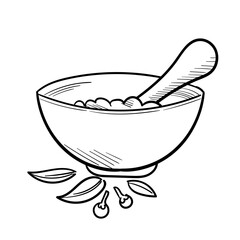 Hand Drawn Spa and Massage Doodle Set