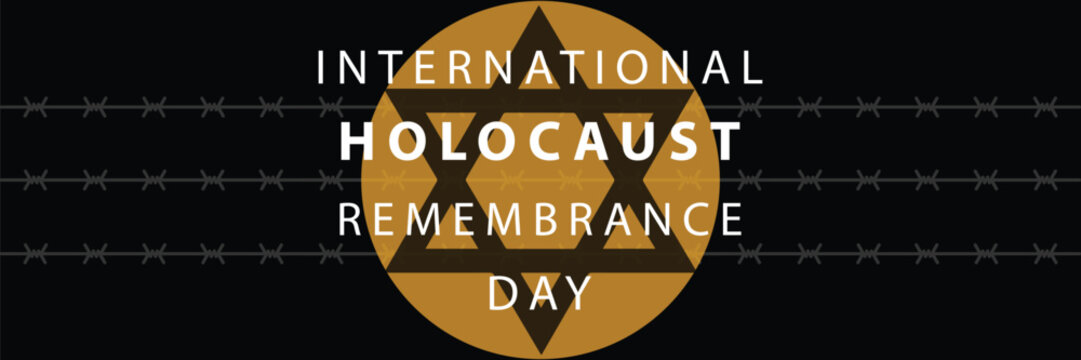 International Holocaust Remembrance Day vector. Star of David . January 27. Important day