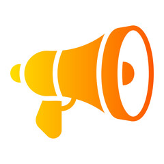 megaphone Gradient icon - obrazy, fototapety, plakaty