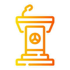 podium Line Gradient Icon