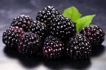 Fresh ripe juicy blackberries, sweet blackberries in a pile.