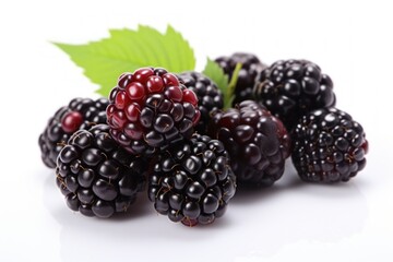 Fresh ripe juicy blackberries, sweet blackberries in a pile.