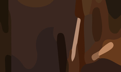 Aesthetic abstract art with a combination of shapes and brown colors. Suitable for background and poster