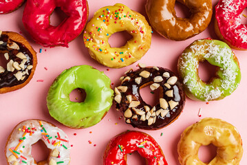 Homemade Round Glazed Donuts Ready to Eat