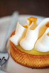 lemon tart with whipped cream