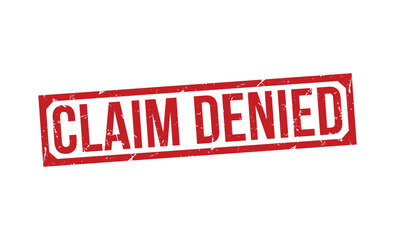Claim Denied stamp red rubber stamp on white background. Claim Denied stamp sign. Claim Denied stamp.