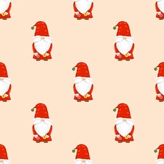 Cute elf background with delicious donuts for Christmas.