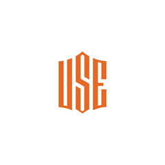 Modern Unique Corporate USE Letter Logo Design