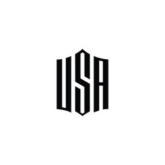 Modern Unique Corporate USA Letter Logo Design