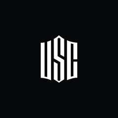 Modern Unique Corporate USC Letter Logo Design