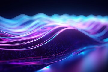 abstract futuristic background with pink blue glowing neon moving high speed wave lines and bokeh lights. Data transfer concept Fantastic wallpaper