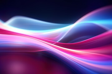 Obraz premium abstract futuristic background with pink blue glowing neon moving high speed wave lines and bokeh lights. Data transfer concept Fantastic wallpaper