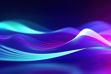 Fototapeta premium abstract futuristic background with pink blue glowing neon moving high speed wave lines and bokeh lights. Data transfer concept Fantastic wallpaper