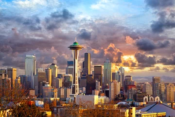 Foto op Plexiglas Verenigde Staten Seattle at sunset