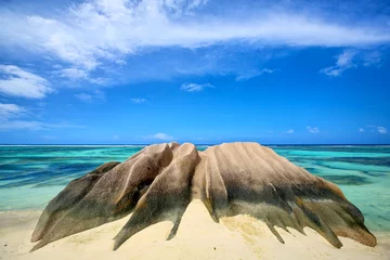 Papier Peint photo autocollant Anse Source D'Agent, île de La Digue, Seychelles Beach Anse Source d'Argent