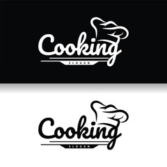 Chef Logo Design Cooking Inspiration And Chef Hat With Simple Lines For Restaurant Business Brands