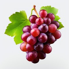 Fototapeta premium fresh grape cluster with leaves