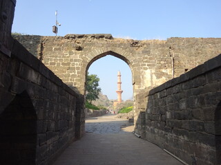 ダウラターバード　チャーンド・ミーナール　Daulatabad Fort, Chand Minar　देवगिरी किल्ला, चांद मीनार