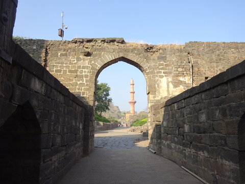 ダウラターバード　チャーンド・ミーナール　Daulatabad Fort, Chand Minar　देवगिरी किल्ला, चांद मीनार